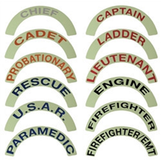 Firefighter Reflective Crescent Helmet Sticker Decal 